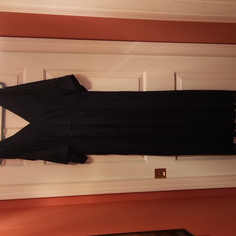 Lane Bryant SZ 18/20 Navy Cold Shoulder Dress - Picture 2 of 14